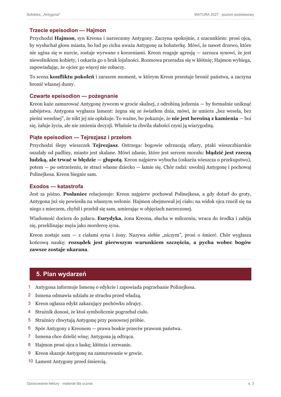 Opracowanie „Antygona” — strona 3