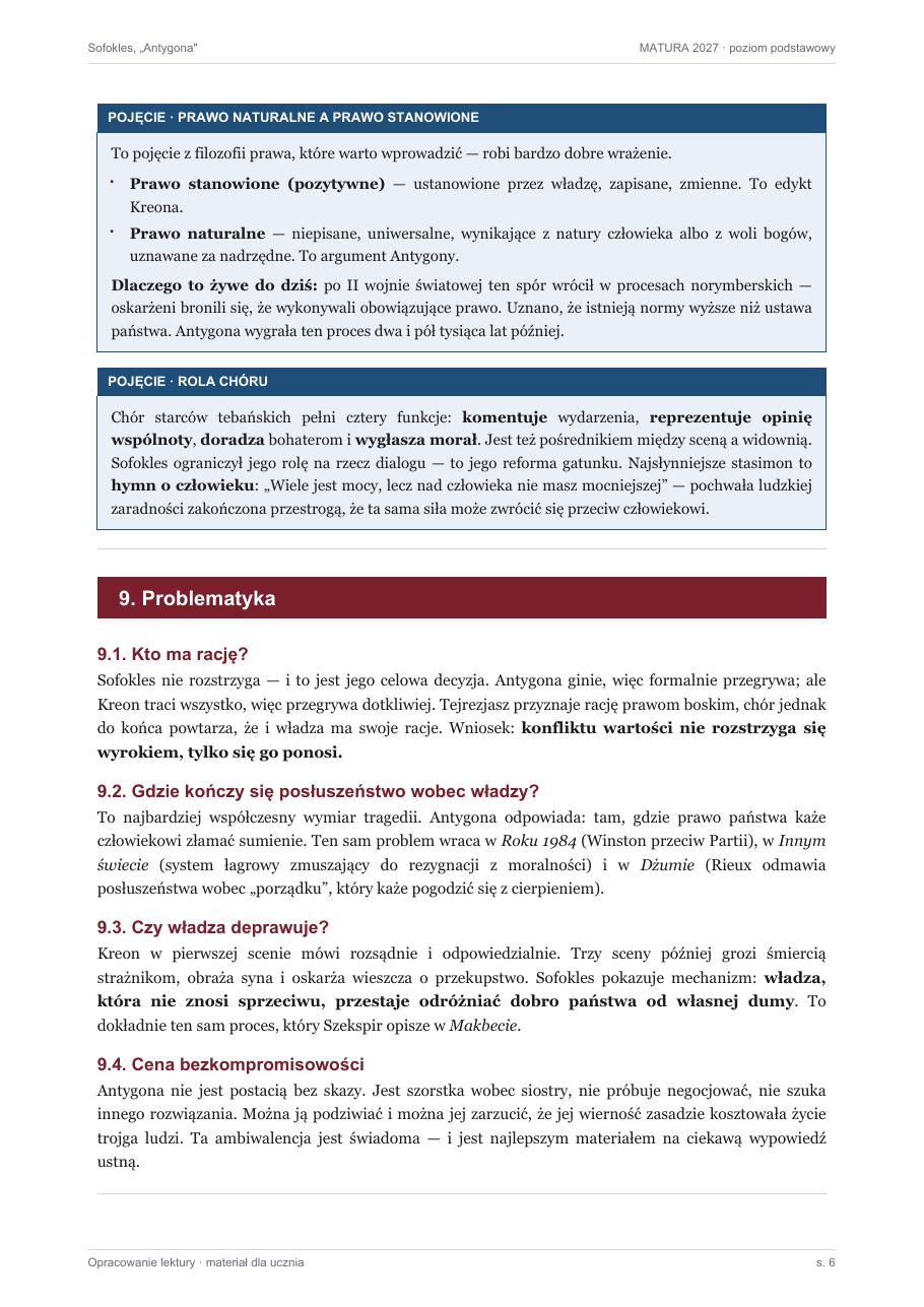 Opracowanie „Antygona” — strona 6
