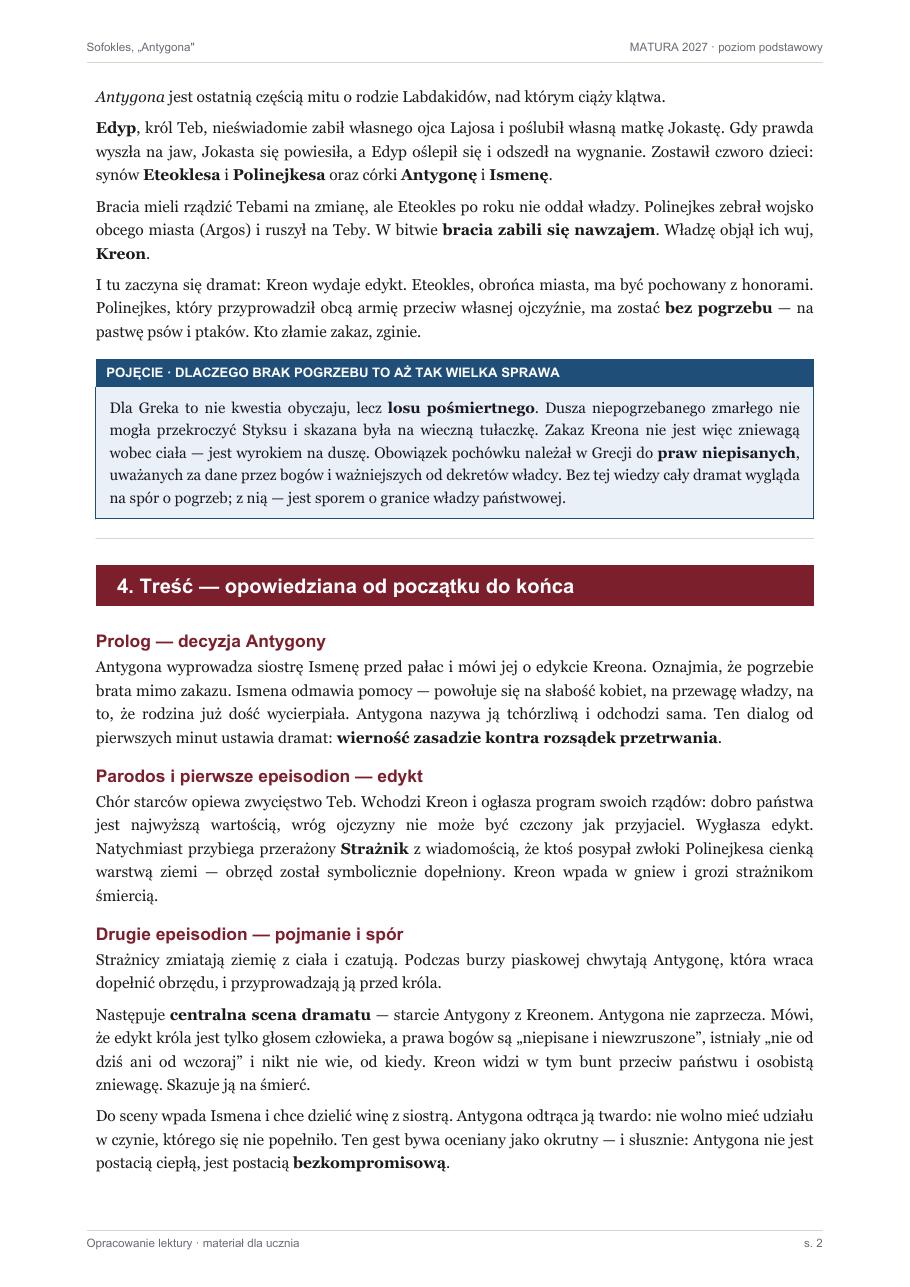 Opracowanie „Antygona” — strona 2