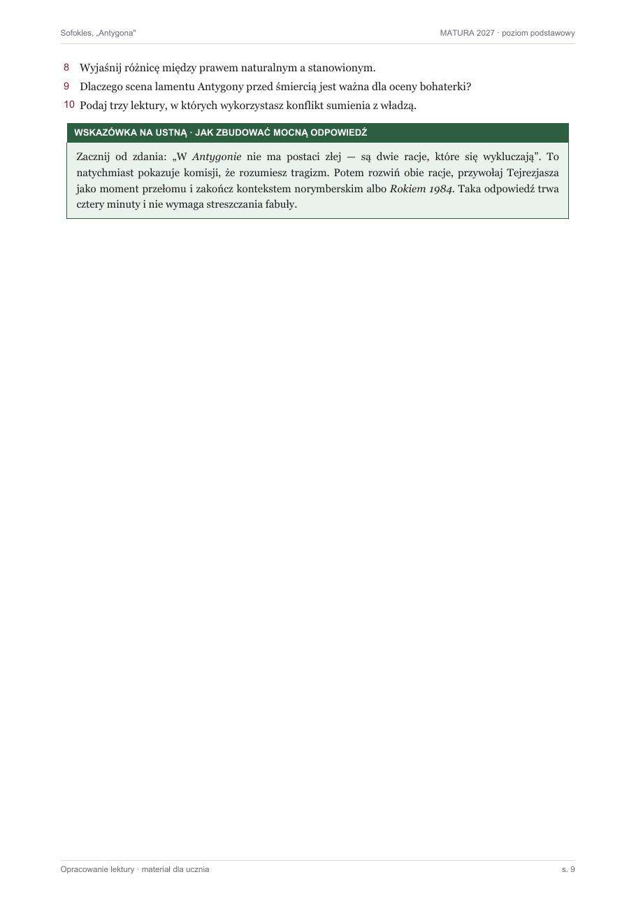 Opracowanie „Antygona” — strona 9